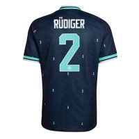 Camiseta Alemania Antonio Rudiger #2 Segunda Equipación Replica Mundial 2026 mangas cortas